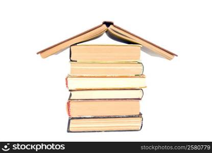 A house is done from books