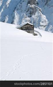 A hut in the mountains