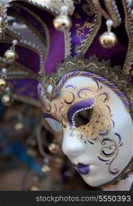 A jester mask in the traditional style of the famous Venice carnevale