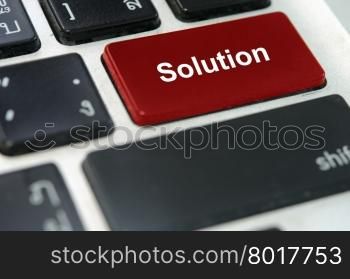 A keyboard with a red button Solution&#xA;