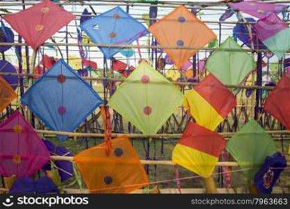 a Kite flying festival at the Sanam Luang Park in Banglamphu in the city of Bangkok in Thailand in Southeastasia.. ASIA THAILAND BANGKOK SANAM LUANG KITE FLYING