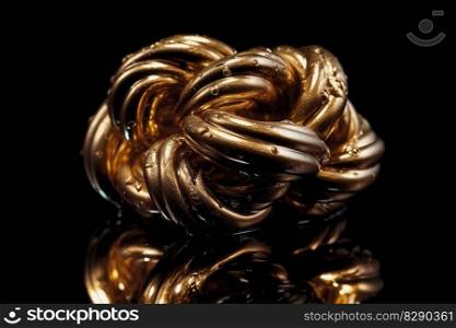 A knot made of gold created with generative AI technology