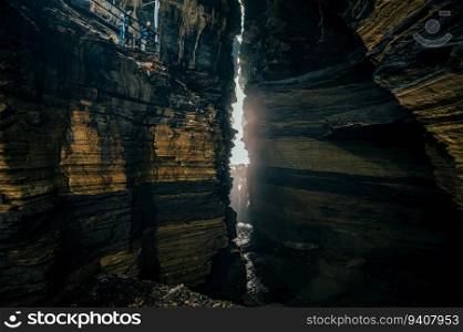 A landscape inside Gupteshwor Mahadev Cave, one of the major attractions of Pokhara city, Nepal