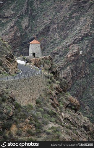 a Landscape of the Mountain Region of Tamadaba in the centre of the Canary Island of Spain in the Atlantic ocean.. EUROPE CANARY ISLAND GRAN CANARY
