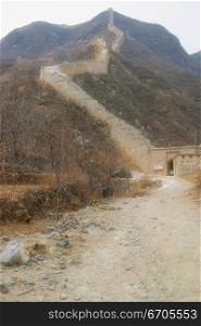 A landscape stock photo of the Great Wall of China, China. Asia