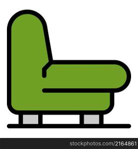 A large armchair icon. Outline a large armchair vector icon color flat isolated. A large armchair icon color outline vector