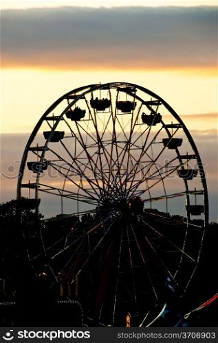 A large ferris wheel or big wheel at a fair.. Ferris Wheel
