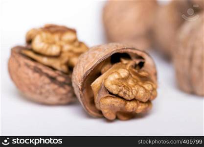 a large pile of fresh useful walnuts