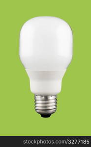 A light bulb isolated on a solid color background.