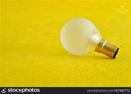 A light bulb isolated on a yellow background