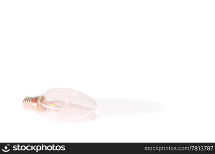 A lightbulb lit by a red strobe indicating refreshing ideas and a conceptual image for innovation