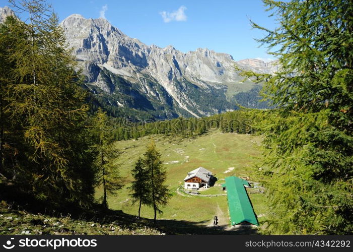 A little house in the mountains in Italy