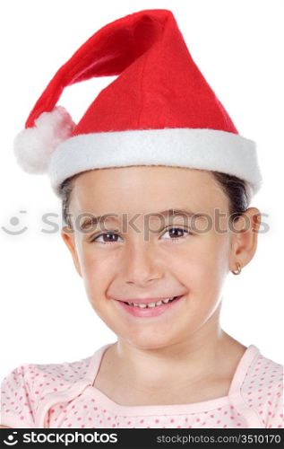 a Little Santa a over white background