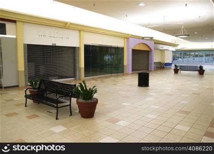 A local mall has far more empty spaces than tenants