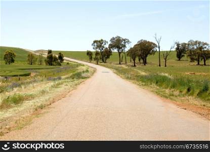 A lonely country road in South-Western New South Wales, Australia