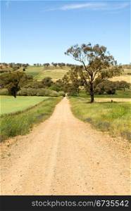 A lonely country road, in South-Western New South Wales, Australia