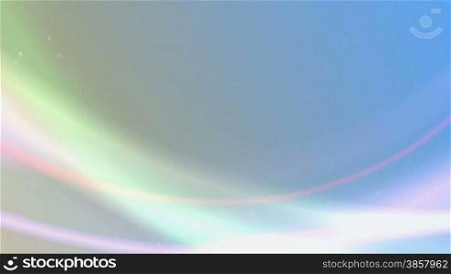 A loopable, bright abstract motion background with whispy lines of light and floating particles