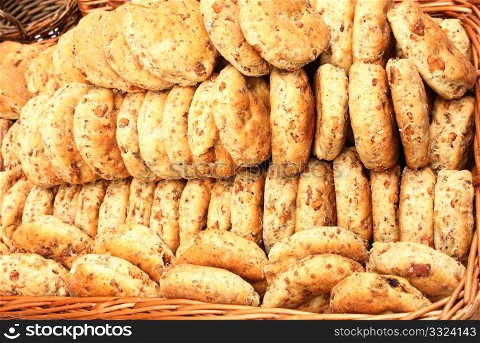 A lot of biscuits with pork cracklings