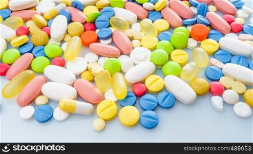 A lot of colorful medication and pills