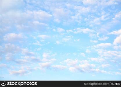 A lot of small clouds in the sky, may be used as background
