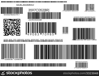 Barcodes. Scan bar label, qr code and industrial barcode. Product ...