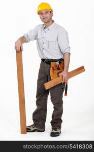 A male carpenter.