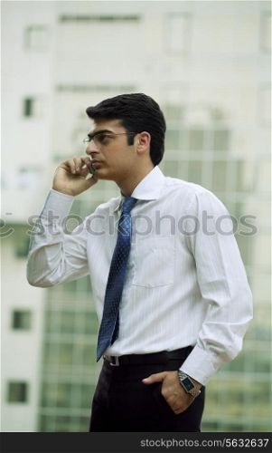 A man talking on the phone