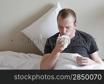 A man with the flu