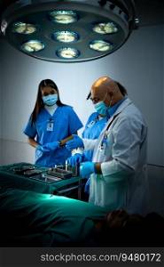 A medical professor is teaching surgery to medical students working at an international medical hospital.