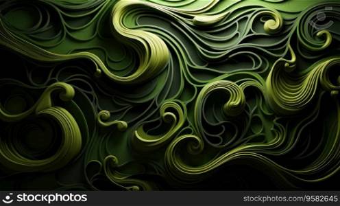 A mesmerizing and hyper-detailed abstract green background that captivates with its intricate design and vibrant hue, making it a perfect choice for various creative projects.