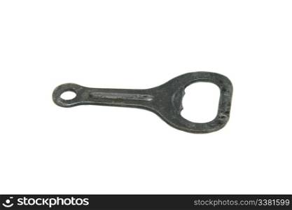 A metal bottle opener