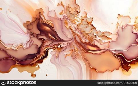 A Minimalistic Abstract Texture of Rose Gold Paint. Generative AI