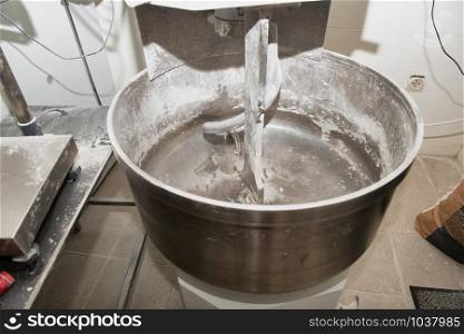 a mixer for kneading the bread in bakehouse