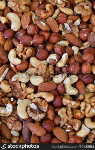 A mixture of dried nuts sold at the Bazaar