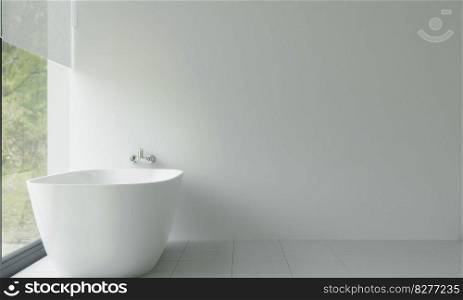 A modern interior decorate wash room isolated on light background, 3D render, 3D illustration