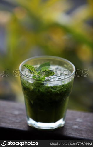 a mojito drink with rum on the island Bali in indonesia in southeastasia. ASIA INDONESIA BALI DRINKS RUM MOJITO