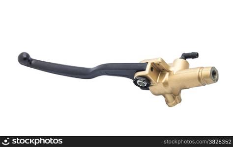 A motorcycle lever isolated on white with clipping path