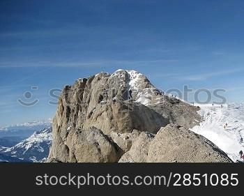 A mountain top in the Alps
