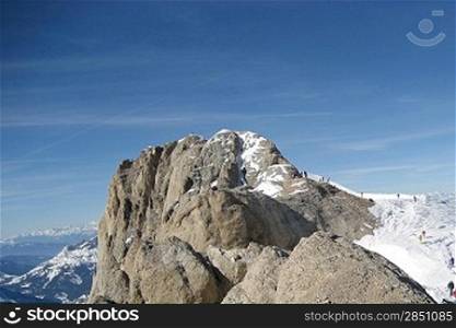 A mountain top in the Alps