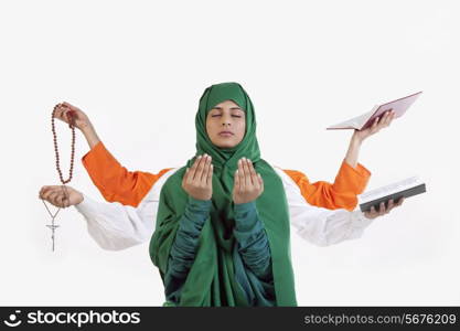 A Muslim woman praying