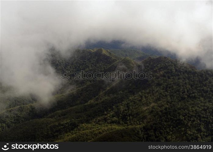 a Nature and mountain region from Chiang mai to Mae Hong Son in the north provinz of Mae Hong Son in the north of Thailand in Southeastasia.. ASIA THAILAND MAE HONG SON