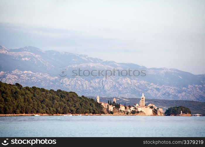 A nature landscape of Rab, Croatia