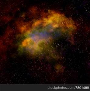a nebula gas cloud in deep outer space