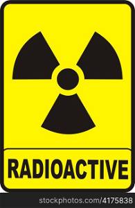 A new shape sign showing radioactive danger