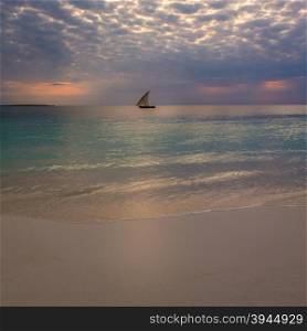 a nice sunset in Nungwi, Zanzibar island,Tanzania.