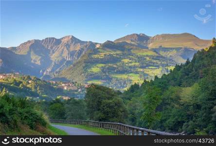A nice view of Seriana valley italian alps,location near Bergamo, italy.
