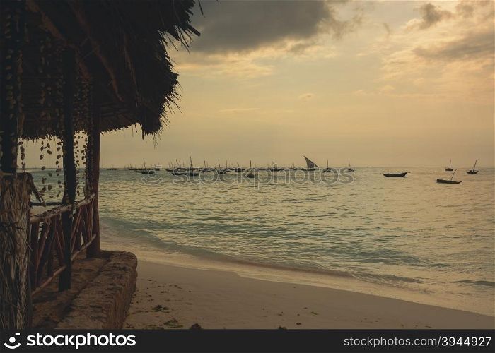 a nice view of Zanzibar sea,Tanzania.