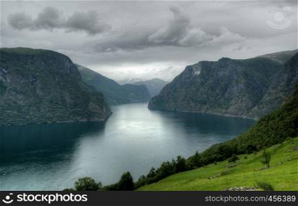 A norwegian landscape in the summertime