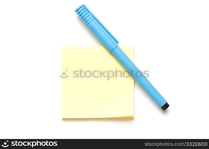 A note isolated on white