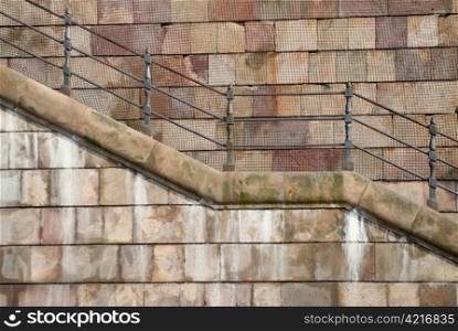 a old aged stair in the old town of stockholm